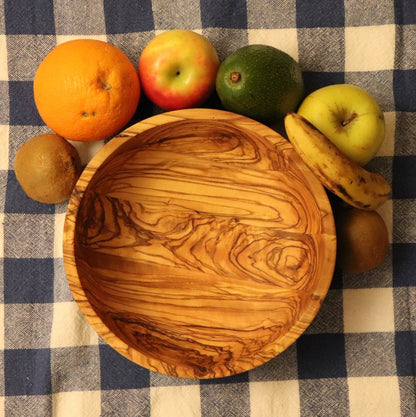 Handcrafted Olive Wood Salad Bowl, Decorative Bowl (8-9.5 inches)