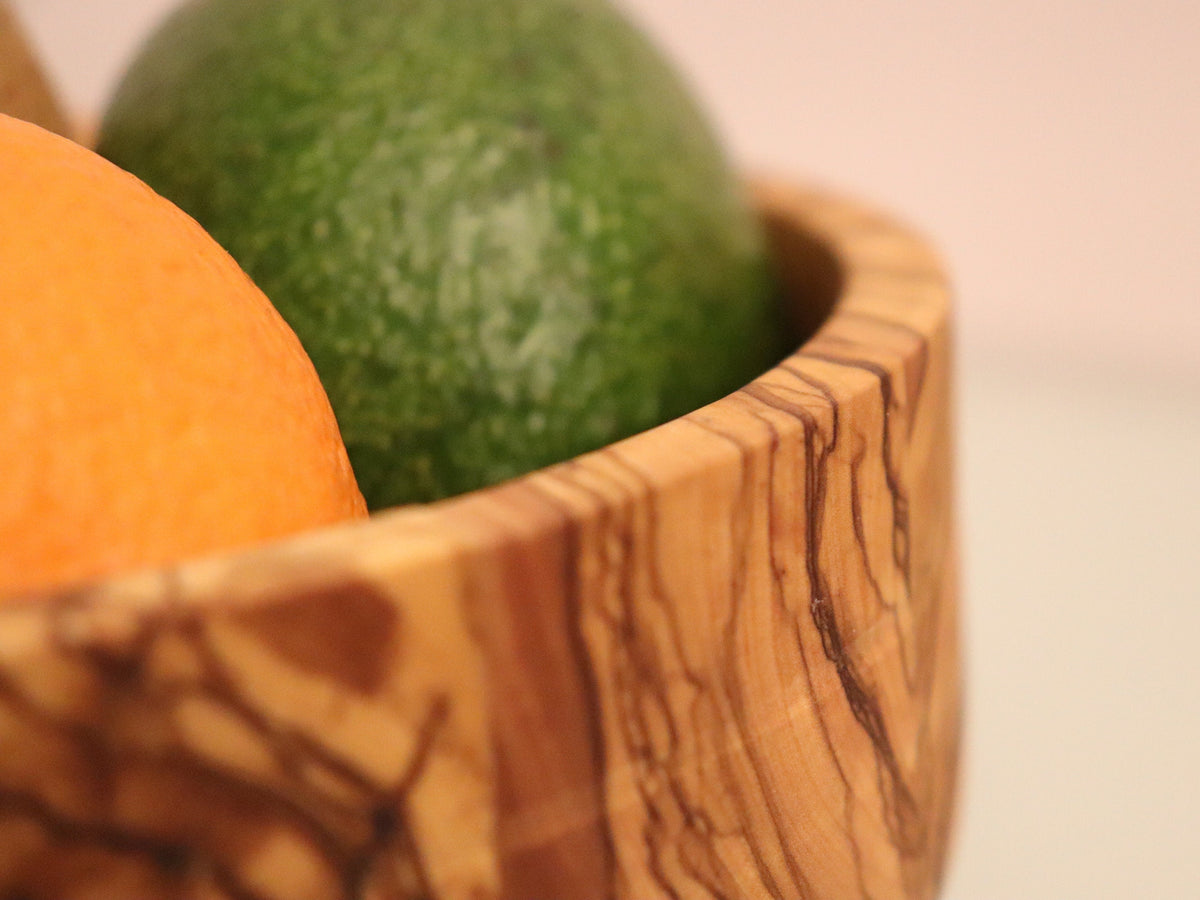 Handcrafted Olive Wood Salad Bowl, Decorative Bowl (8-9.5 inches)
