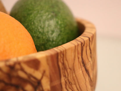 Handcrafted Olive Wood Salad Bowl, Decorative Bowl (8-9.5 inches)