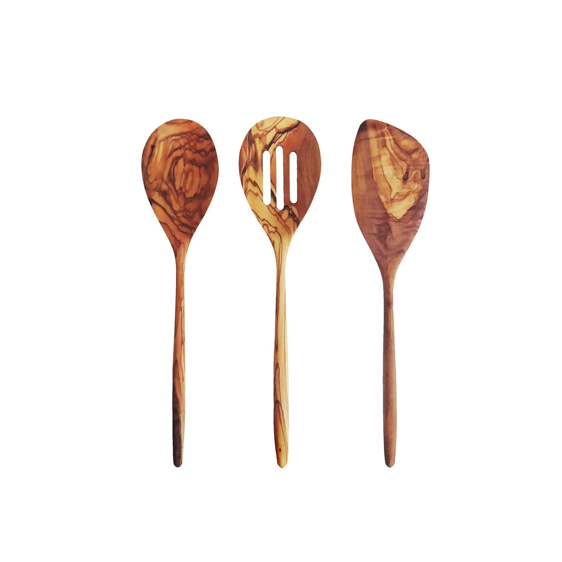 Olive Wood Organic Cutlery, Olive Wood Serving Spoon