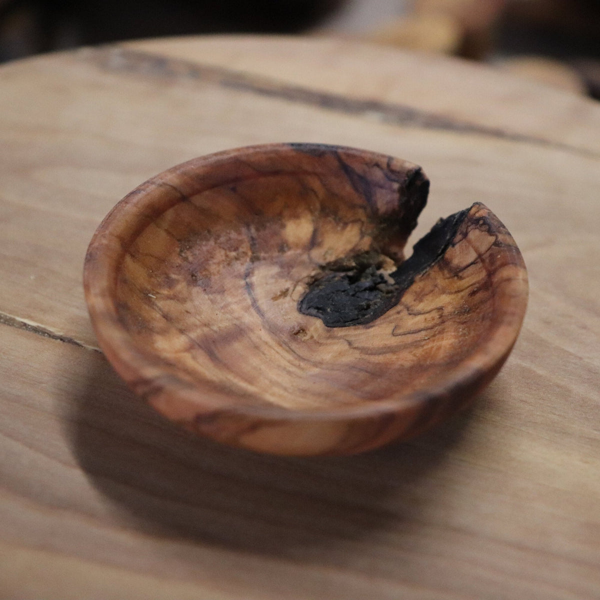 Deformed Olive Wood Mini Bowls in Bulk | Rustic Tiny Dishes | Pinch Bowls | Christmas Dishes