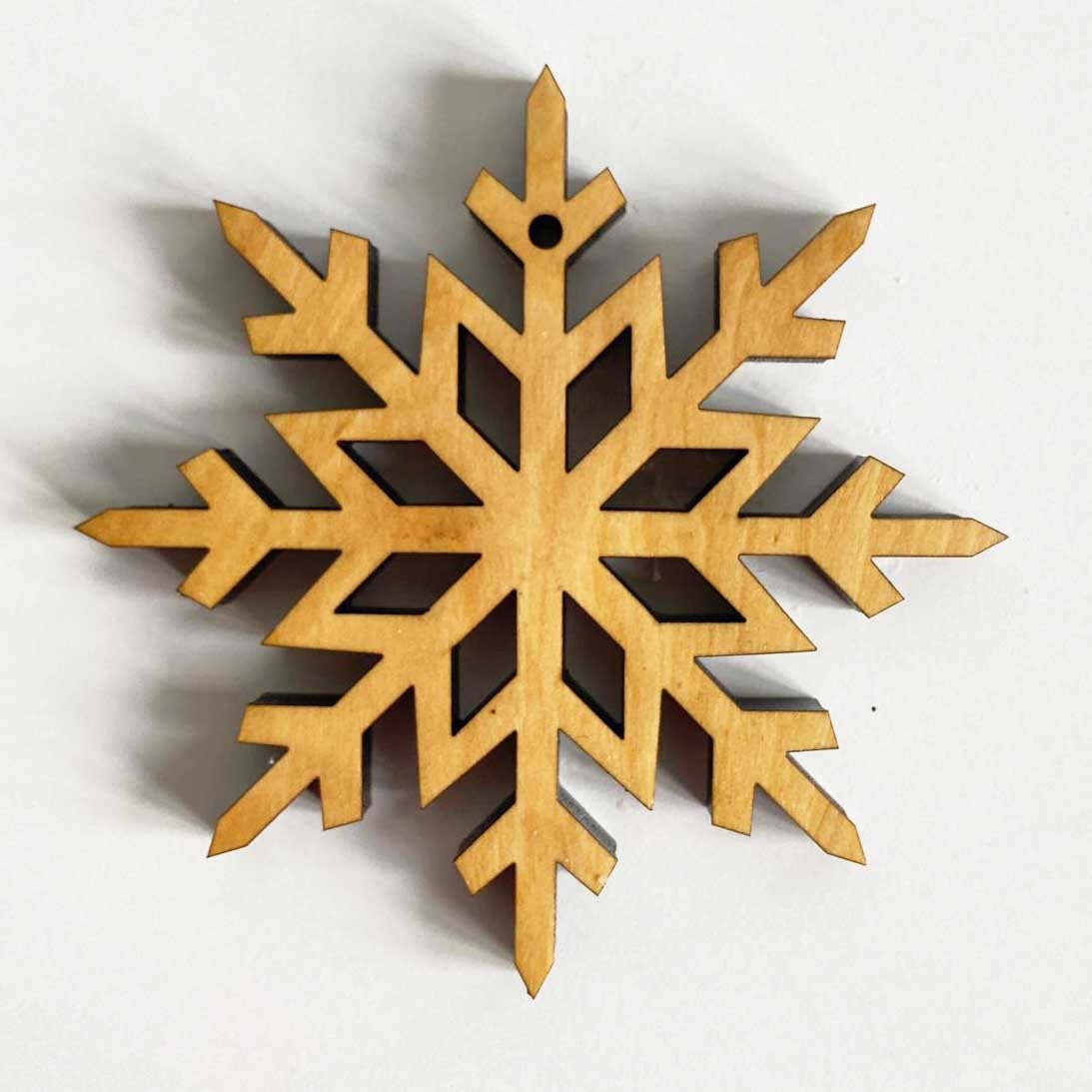 Olive Wood Snowflake Christmas Ornaments - Unique Christmas Décor