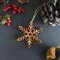 Olive Wood Snowflake Christmas Ornaments, Olive Wood Christmas Ornaments