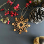 Rustic Olive Wood Christmas Ornament – Eco Friendly Holiday Decoration – 8 cm
