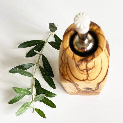 Personalized Olive Wood Oil Bottle | Handmade Olive Wood Oil Dispenser | Gift For The Home | 200 ml,  250 ml, 500 ml Oil Bottle
