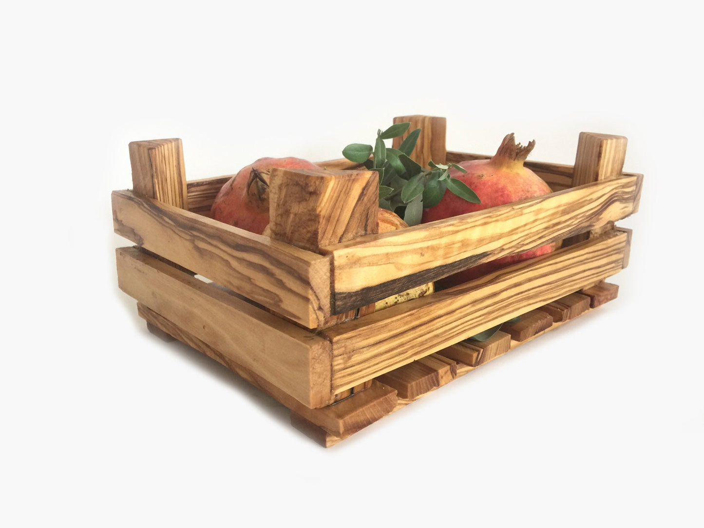 Olive Wood Crate, Olive Wood Basket, Olive Wood Fruit Basket, Olive Wood Veggie Basket, Wooden Veggie Basket, Authentic Basket