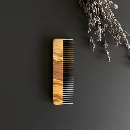Personalized Olive Wood Comb, Handmade Grooming Comb, Gift For Him