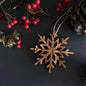 Olive Wood Snowflake Christmas Ornaments - Unique Christmas Décor