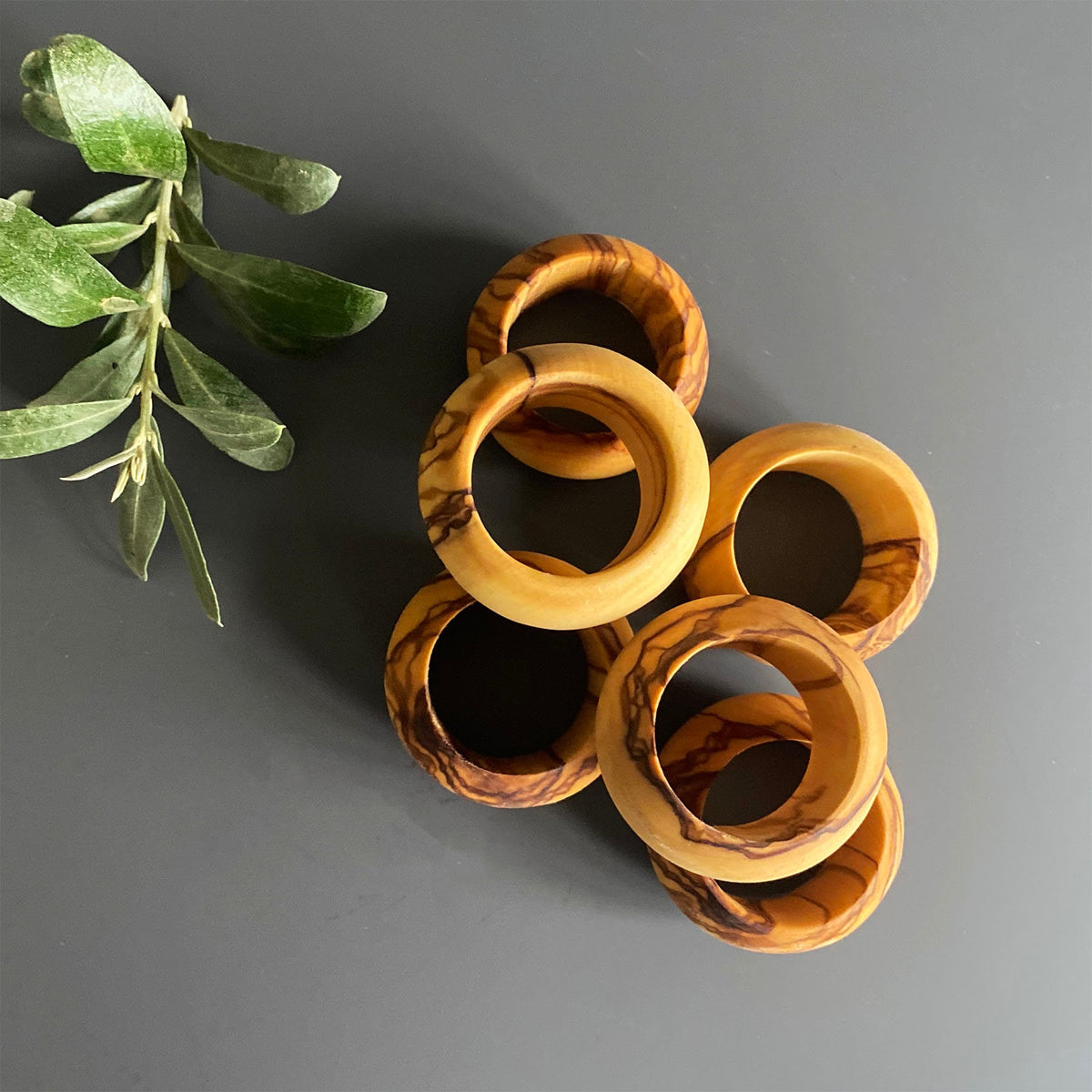 Handmade Olive Wood Napkin Ring