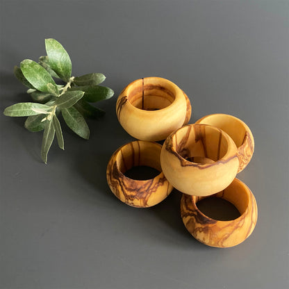 Handmade Olive Wood Napkin Ring