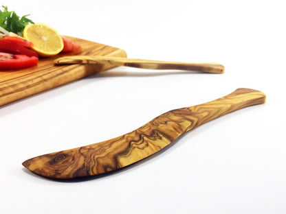 Olive Wood Butter Knife, Kitchen Breakfast Knife