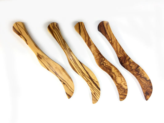 Couteau à beurre en bois d'olivier, couteau de cuisine pour le petit-déjeuner