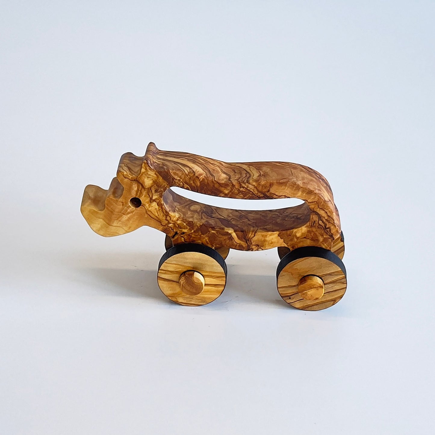 Olive Wood Toy Rhino, Wooden Toy Rhino, Environment Friendly Toy, Vegan Toys, Healthy Baby Toys, Natural Wooden Toy, Safe toys for babies