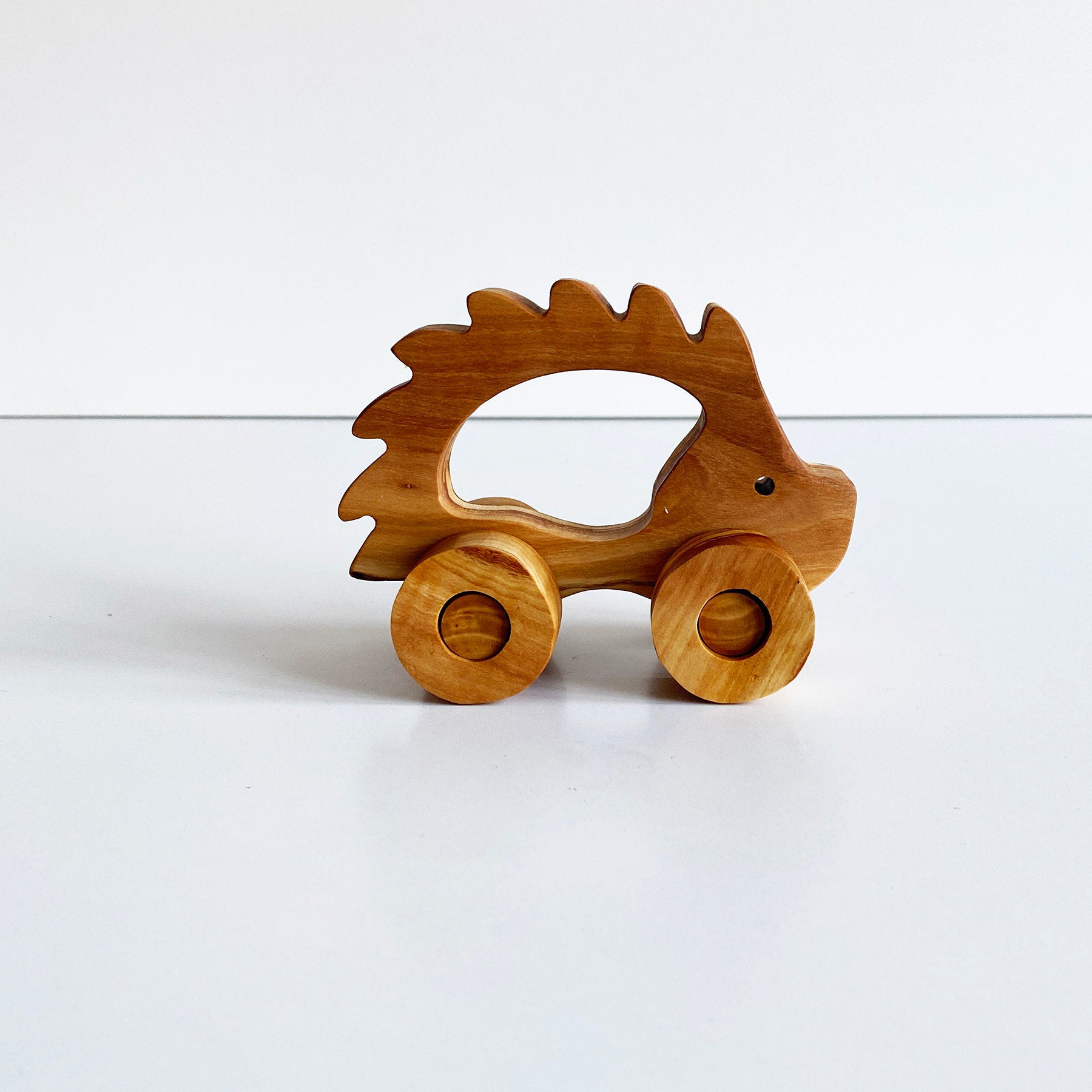 Olive Wood Toy Hedgehog, Wooden Toy Hedgehog