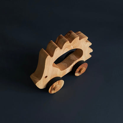 Olive Wood Toy Hedgehog, Wooden Toy Hedgehog