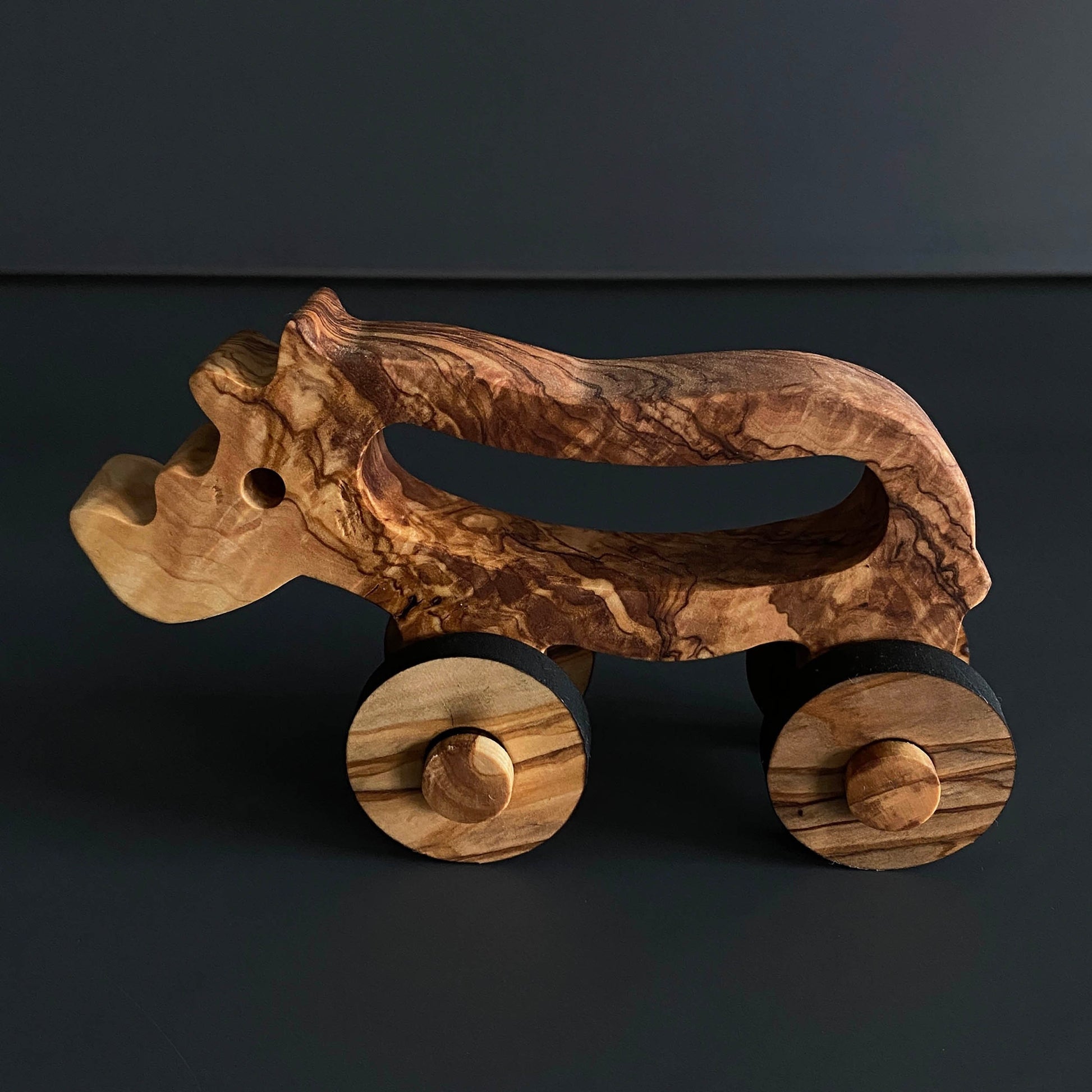 Olive Wood Toy Rhino, Wooden Toy Rhino, Environment Friendly Toy, Vegan Toys, Healthy Baby Toys, Natural Wooden Toy, Safe toys for babies