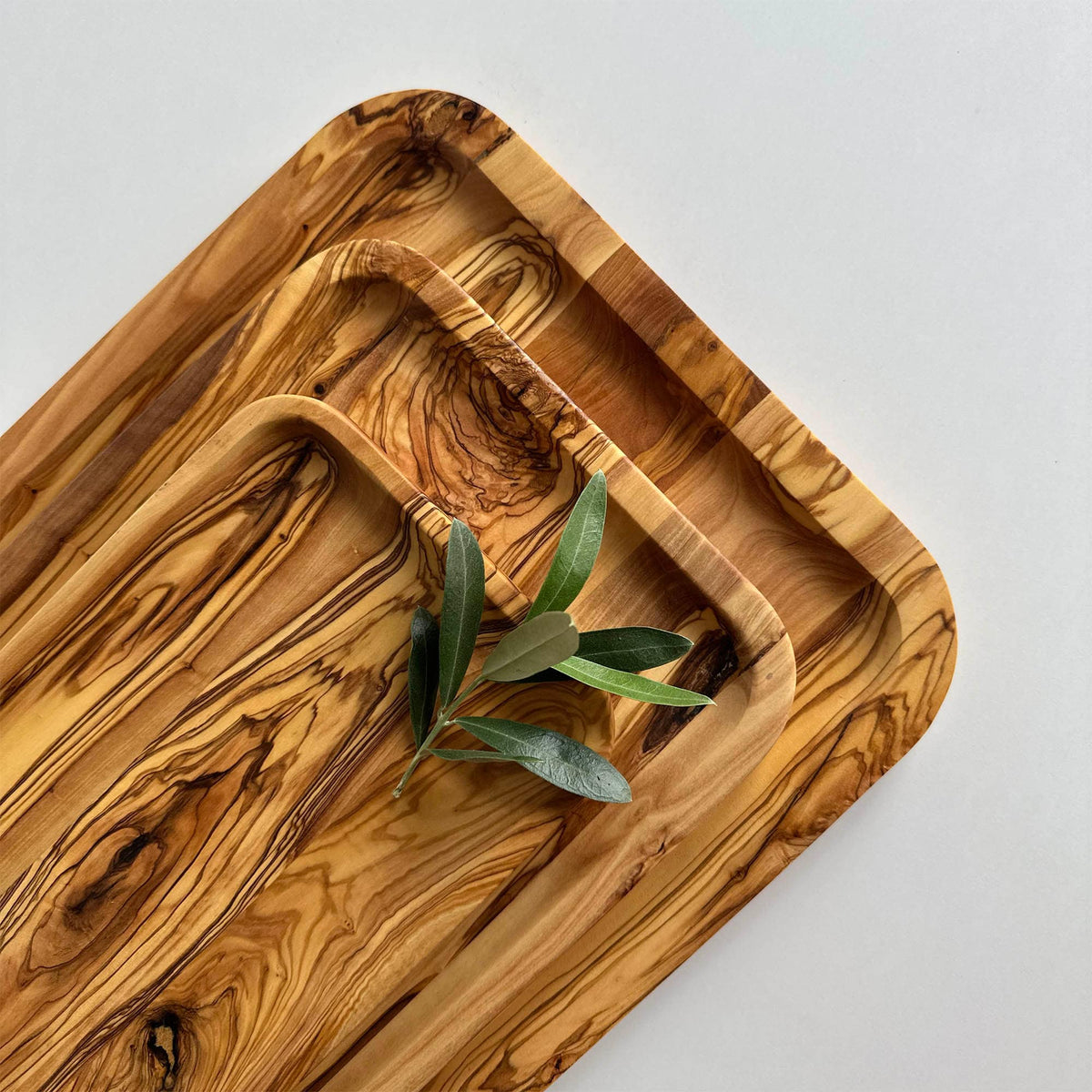 Personalized Olive Wood Serving Tray, Handmade Olive Wood Tray