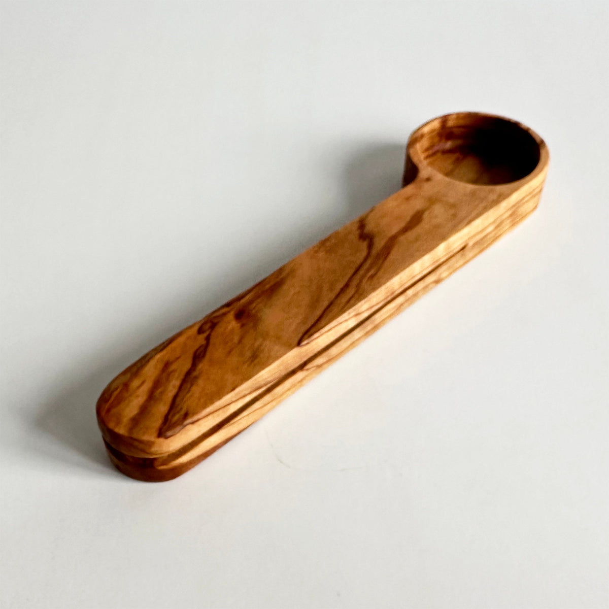 Personalized Olive Wood Coffee Scoop and Bag Clip