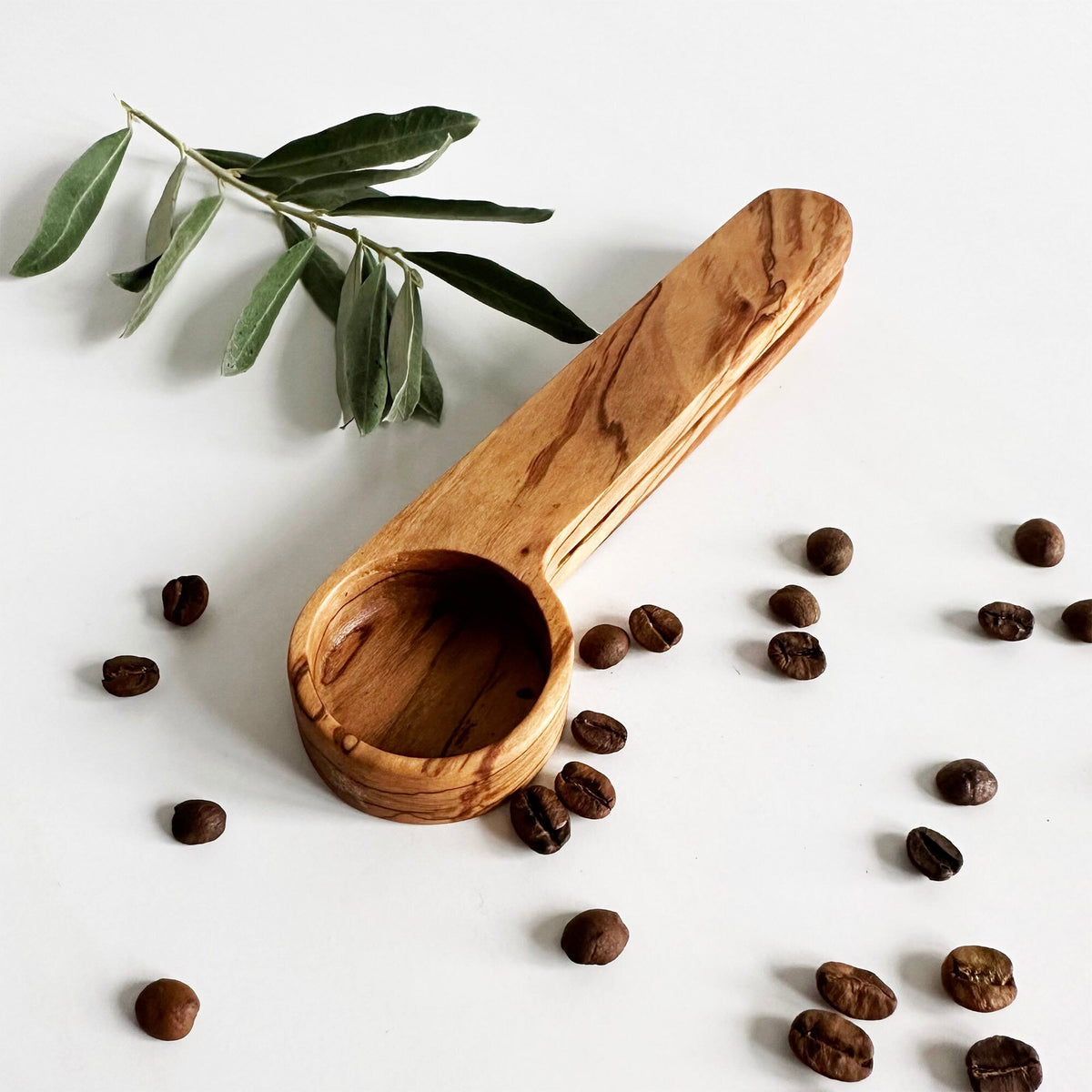 Olive wood Coffee Scoup / Bag Clip and Scoop / Gift For Coffee Lover / Coffee Scoop and Bag Sealer