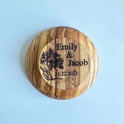 Personalized Ring Dish, Engagement Ring Dish, Wedding Ring Dish, Anniversary Gift, Personalized Wooden Bowl