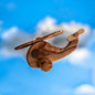 Olive Wood Toy Helicopter, Wooden Toy Helicopter