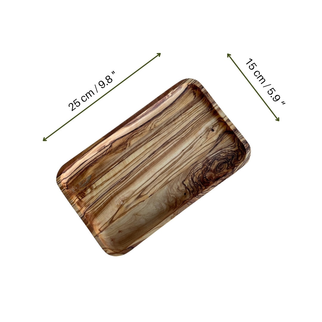 Personalized Olive Wood Serving Tray, Handmade Olive Wood Tray