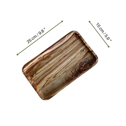 Personalized Olive Wood Serving Tray, Handmade Olive Wood Tray