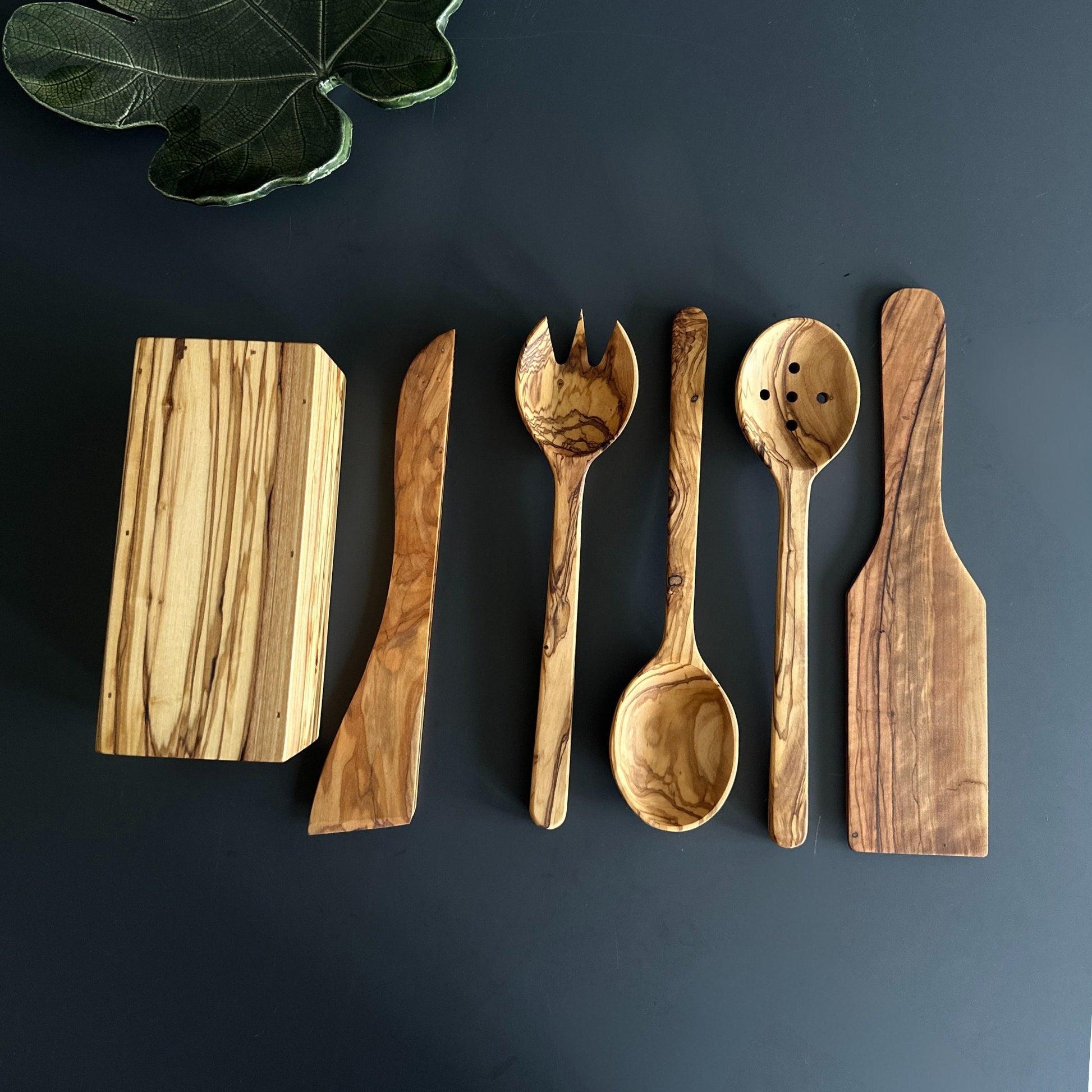 Handcrafted Olive Wood 6-Piece Kitchen Utensil Set I New Home Gift I Mother's day Gift