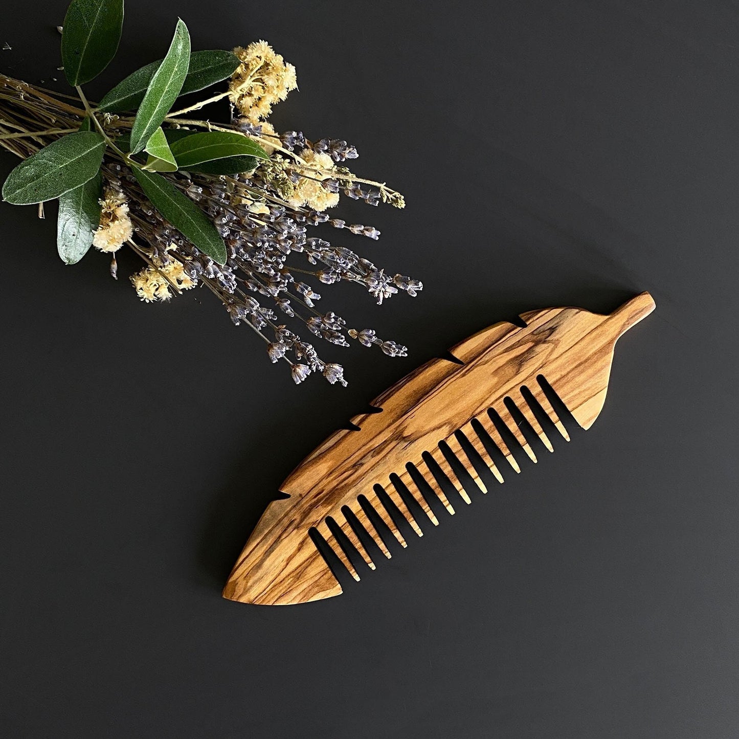 Personalized Olive Wood Comb, Handmade Wooden Beauty Comb, Authentic Hairbrush, Natural Wood Tine Comb, Gift For Mom, Custom Engraved Combs