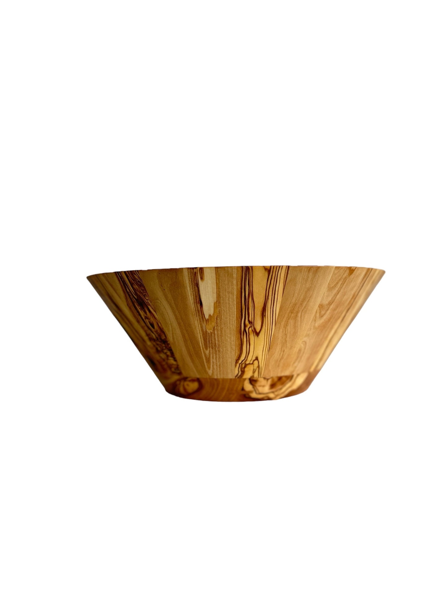 Handmade Large Olive Wood Salad Bowl - 11 Inches Salad Bowl - End Grain Decorative Bowl - Large Olive Wood Serving Bowl - Handmade Gift