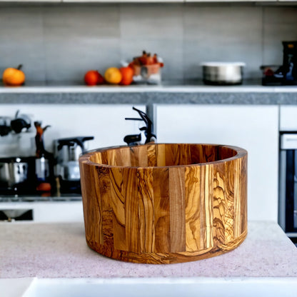 Handmade Olive Wood Salad Bowl | Large Serving Bowl, 10 Inch