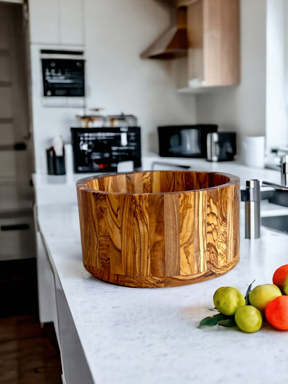 Handmade Olive Wood Salad Bowl | Large Serving Bowl, 10 Inch