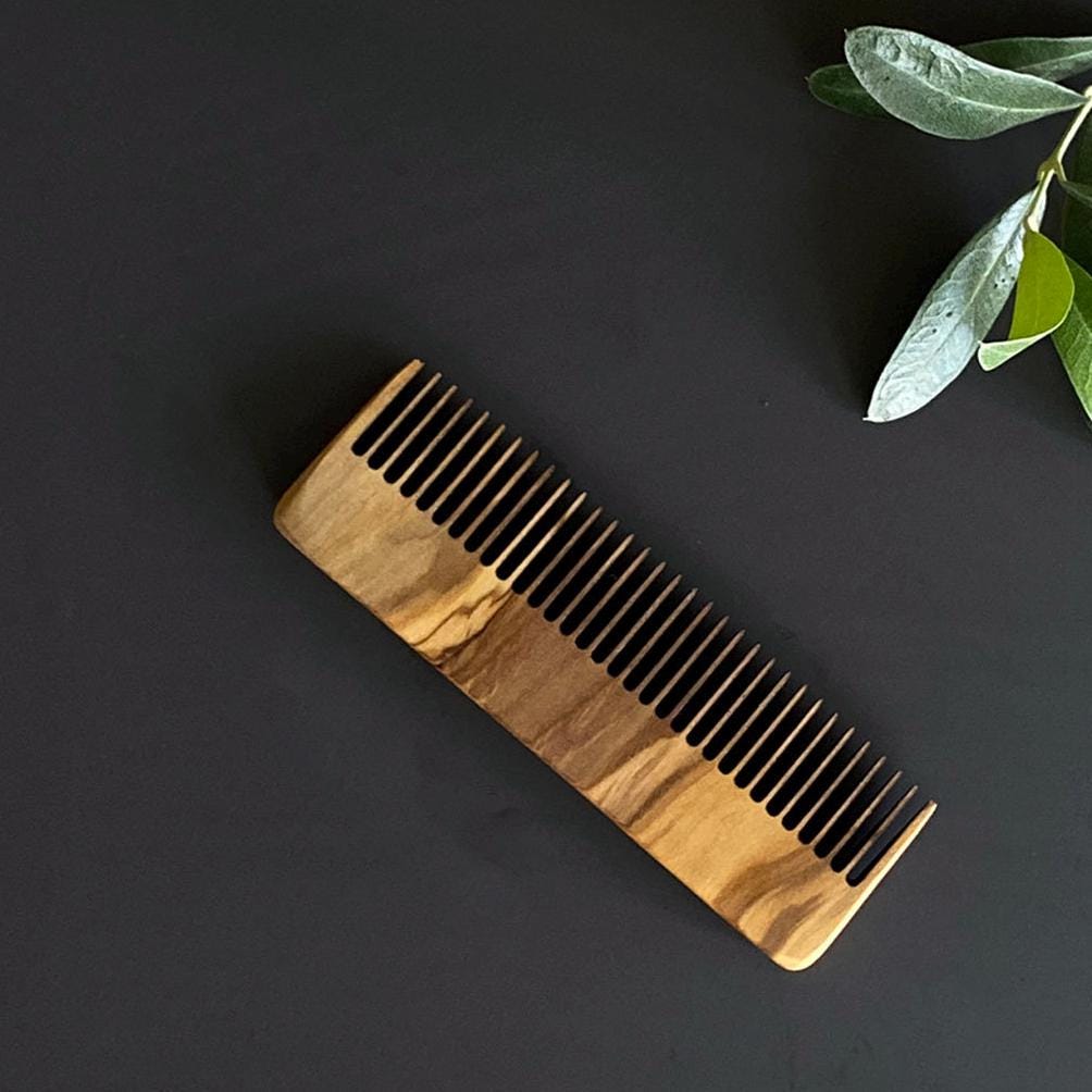 Personalized Olive Wood Comb, Handmade Grooming Comb, Gift For Him