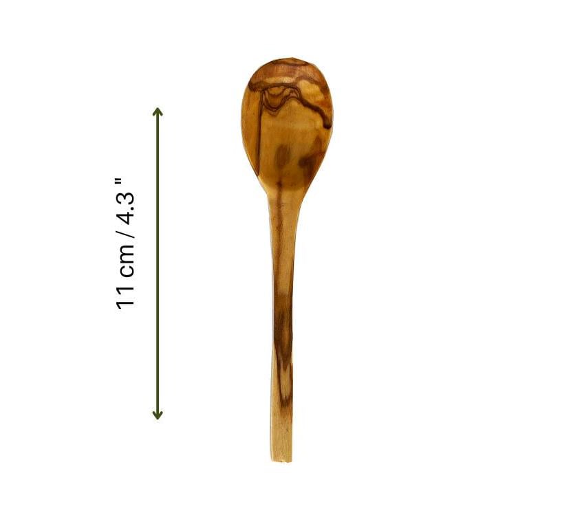 Handmade Olive Wood Tea Spoons, Set of 6, Rustic Coffee Stirrers