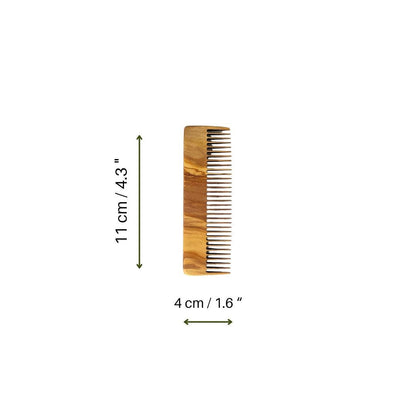 Personalized Olive Wood Close Tine Comb, Handmade Wooden Grooming Comb, Stylist hair comb, Authentic Wooden Hair brush, Gift For Him