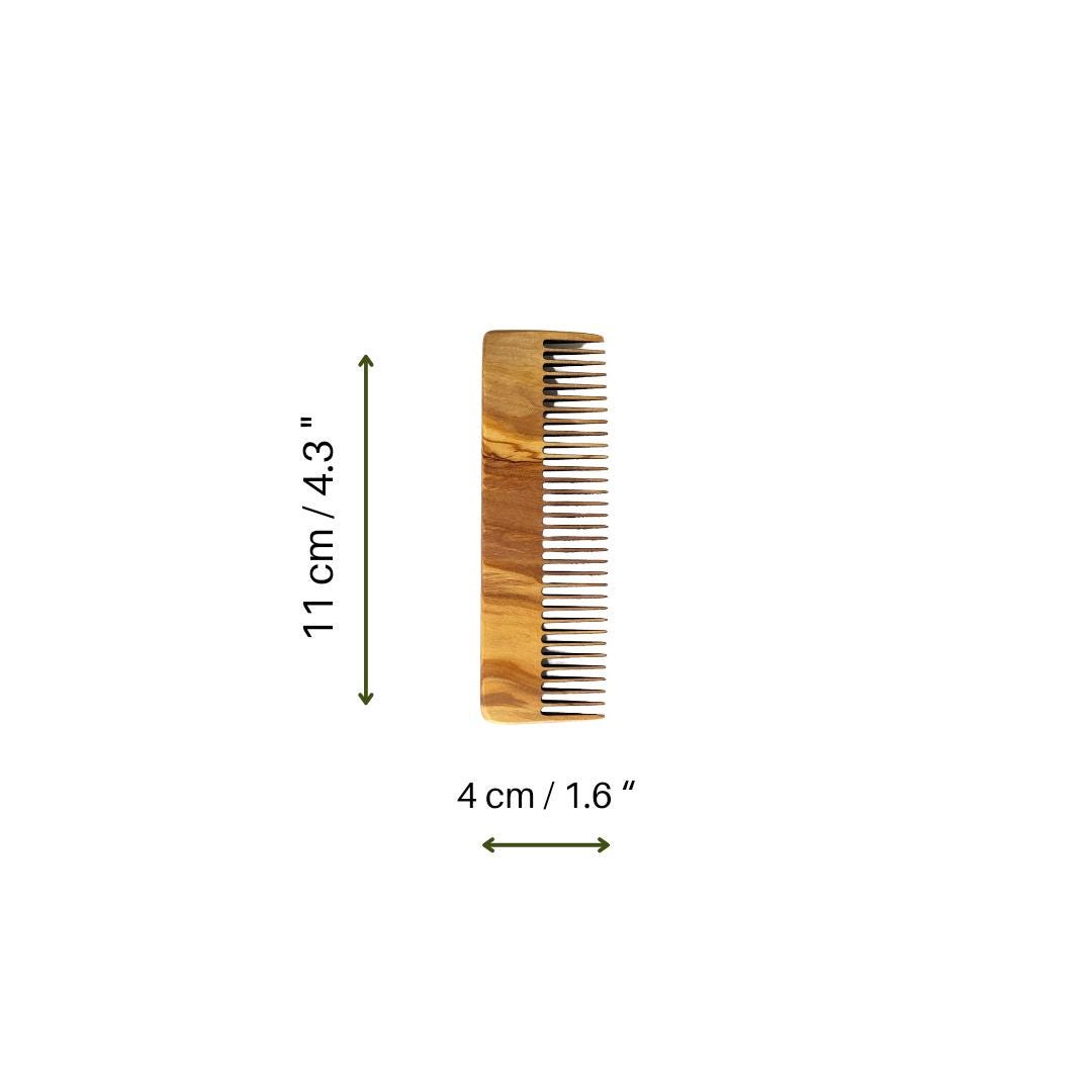 Personalized Olive Wood Comb, Handmade Grooming Comb, Gift For Him