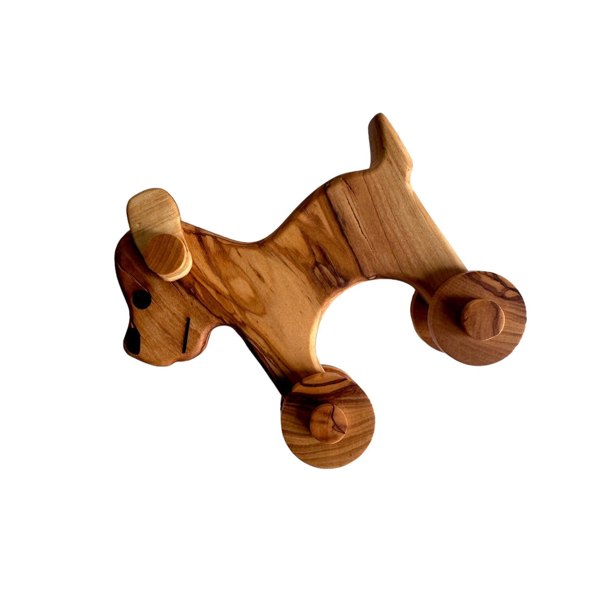 Personalized Handcrafted Olive Wood Toy Dog