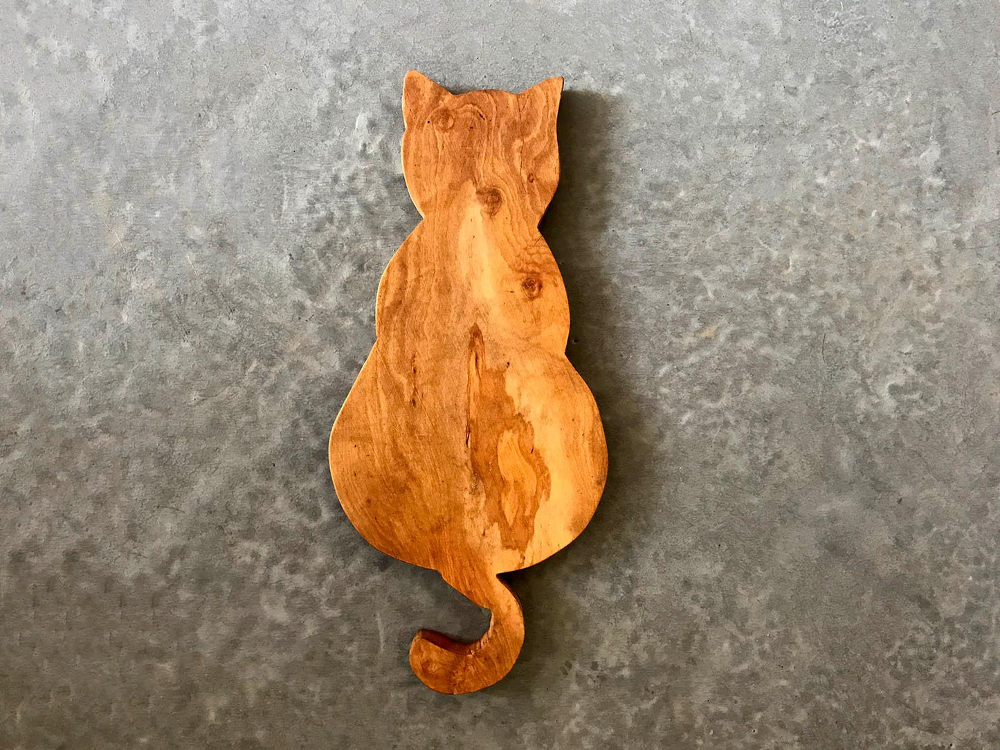 Cat Form Serving Board | Olive Wood Cutting Board | Handmade Wooden Board | Mathilda Serving Board