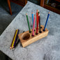 Handmade Customizable Olive Wood Pen Holder | Wood Desk Organizer