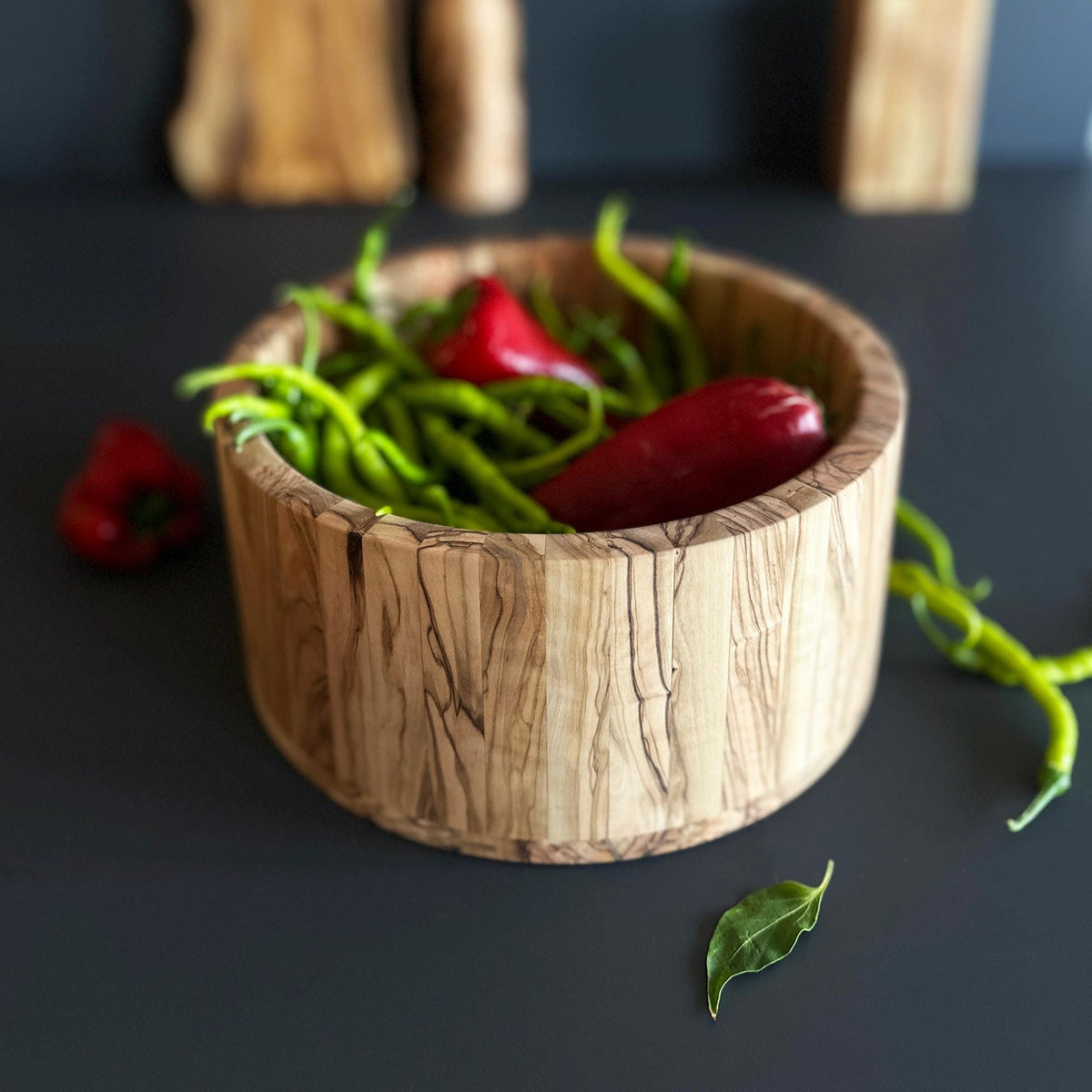 Handmade Olive Wood Salad Bowl | Large Serving Bowl, 10 Inch