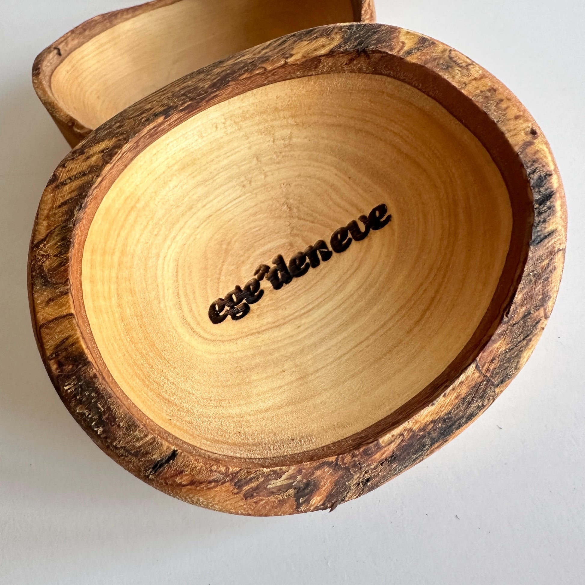 Logo Engraved Olive Wood Rustic Mini Dishes | Wedding Favor | Corporate Gifts with Logos | Olive Wood Party Favor | Wedding Party Gift