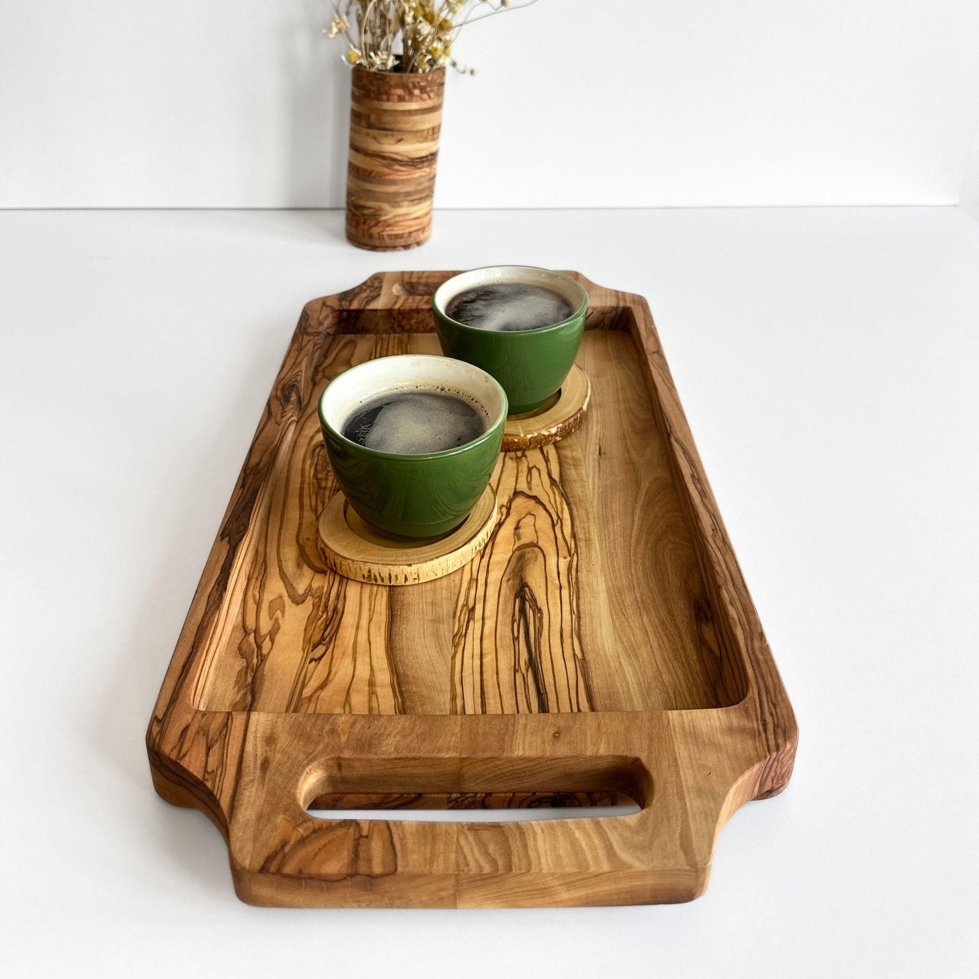 Olive Wood Tea Tray, Authentic Wooden Tray, Authentic Tea Tray, Natural Wood Tea Tray, Luxurious Tea Tray, High Quality Coffee Tray