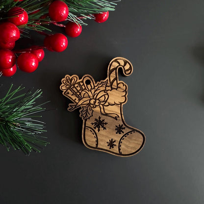 Engraved Olive Wood Christmas Ornament | Gift Boxes