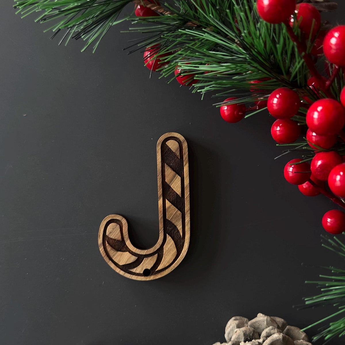 Engraved Olive Wood Christmas Ornament | Gift Boxes