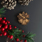 Olive Wood Unique Design Christmas Ornaments | Olive Wood Christmas Ornaments Unique Shapes Engraved | Christmas Gift | Wooden Ornaments