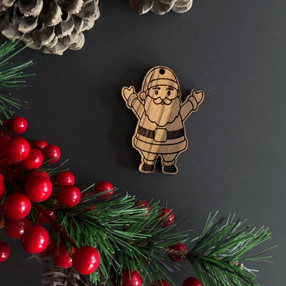 Engraved Olive Wood Christmas Ornament | Gift Boxes
