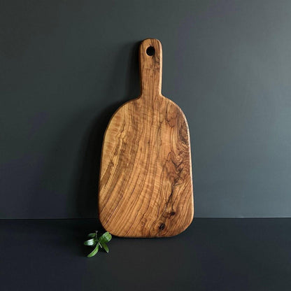 Personalized Solid Olive Wood Cutting Board, Rustic and Durable Kitchen Essential