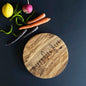 Personalized Olive Wood Cutting Board, Circle Serving Board