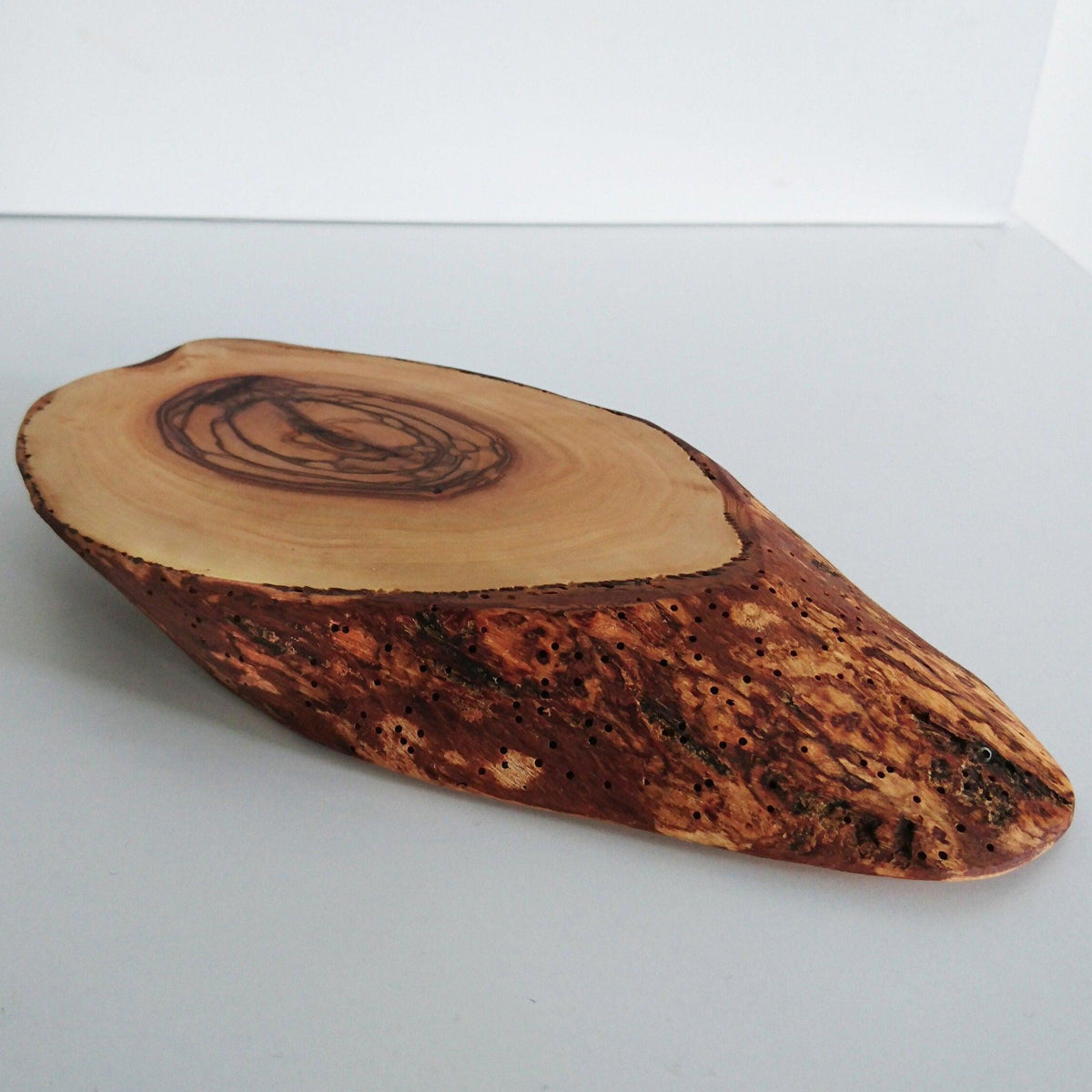 Handmade Olive Wood Rustic Serving Board, Live Edge
