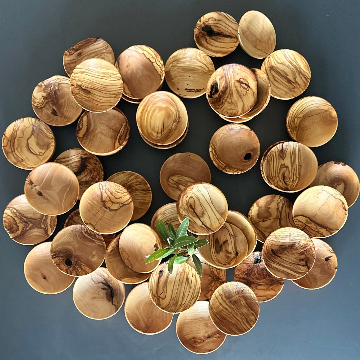 Deformed Olive Wood Mini Bowls in Bulk | Rustic Tiny Dishes | Pinch Bowls | Christmas Dishes